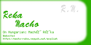 reka macho business card